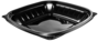 A Picture of product 969-771 PresentaBowls® Pro Square Polypropylene Bowls. 24 oz. Black. 63 bowls/sleeve, 4 sleeves/case.
