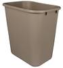 A Picture of product SSE-770215 Impact® Plastic Soft-Sided Desk/Office Wastebasket. 28 qt. 15.70 X 10.20 X 15.10 in. Beige.