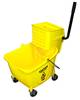 A Picture of product SSE-7Y26363Y Impact® Value-Plus™ Sidepress Wringer and Plastic Bucket Combo. 26-35 qt. Yellow.