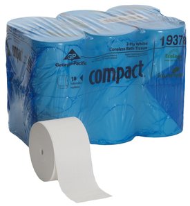 Compact® Coreless 2 Ply Recycled Toilet Paper By Gp Pro (Georgia Pacific), 18 Rolls Per Package