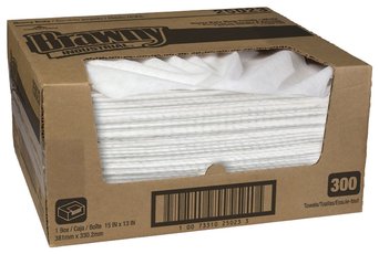Brawny® Professional H700 Cleaning Towel, Flat Pack, 15 X 13 in. White. 300 sheets.
