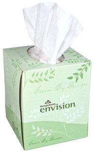 Envision® Facial Tissue, Cube Box.  36 Boxes/Case. 85 Sheets/Box. 8" x 8.33" Sheet.