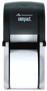 Compact® Vertical Double Roll Coreless Tissue Dispenser.  Black