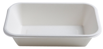 8.5" X 5.5" 32 OZ. RECTANGULAR BOWL, Compostable, 300 per case