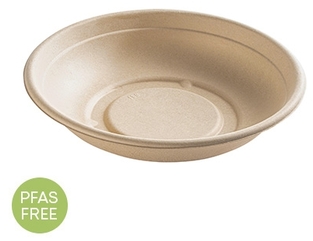 Conserveware Round Bagasse Bowls. 24 oz. 8 in. 300 bowls/case.