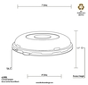 A Picture of product FIS-42RBL Conserveware Dome Lid for Round Bowls. 8 in. 75 lids/bag, 4 bags/case.