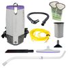 A Picture of product 966-353 ProTeam Super Coach Pro 10, 10 qt. Backpack Vacuum w/ Xover Multi-Surface Telescoping Wand Tool Kit