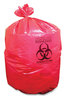 A Picture of product CWZ-342592 Coastwide Professional™ Biohazard Can Liners. 1.3 mil. 33 gal. 33 X 39 in. Red. 150 bags/carton.