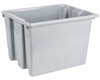 A Picture of product RCP-687600123 Rubbermaid FG172200GRAY Gray Palletote Box - 1.6 cu. ft