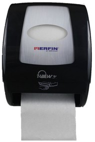Merfin® iView™ Exclusive Electronic Infrared Sensor Roll Towel Dispenser. 12.25 X 9.5 X 15.2 in. Black.