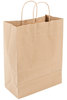 A Picture of product DUB-87124 Duro Dubl Life® Missy Natural Kraft Paper Shopping Bag with Handles. 10 X 5 X 13 in. 250 bags/bundle.