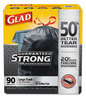 A Picture of product CLO-78952 Glad® Drawstring Large Trash Bags. 30 gal. 1.05 mil. 30 X 33 in. Black. 90/carton.