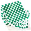 A Picture of product 298-302B Grease Resistant Paper Basket Liners with Checkerboard Print. 12 X 12 in. Hunter Green. 5000 sheets/case.