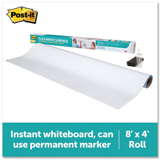 Post-it® Flex Write Surface, The Permanent Marker Whiteboard Surface, 8 ft. x 4 ft. 6/Case