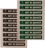 A Picture of product AMZ-B07V JaniWrap | Out of Order Urinal & Toilet Covers with "Not in Service" Labels | 32 Applications | Self Adhesive | Easy Application | Green & Grey Labels - Not In Service