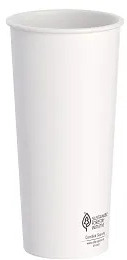 Solo ThermoGuard® Double Walled Insulated Paper Hot Cups. 24 oz. White. 25 cups/sleeve, 24 sleeves/case.