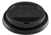 A Picture of product DCC-TL1224TGB Traveler® Lids with Sip Hole for ThermoGuard® Cups. 12-24 oz. Black. 120 cups/sleeve, 10 sleeves/case.