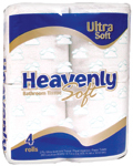 Heavenly Soft Bathroom Tissue.  2-Ply.  176 Sheets/Roll.  4 Rolls/Retail Pack.