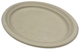 Empress Earth Natural Bagasse Heavy Weight Platter. 12.5 X 10 in. 4/125 case.