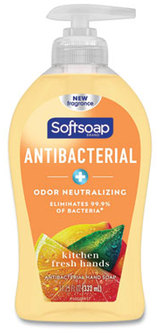 Softsoap® Antibacterial Kitchen Fresh Hand Soap. 11.25 oz. Citrus scent. 6 pump bottles/carton.