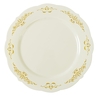 A Picture of product FIS-5975BOG Fineline Settings Heritage Salad Plates. 7.5 in. Bone and Gold. 10 plates/bag, 12 bags/case.