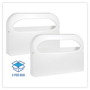 Boardwalk Toilet Seat Cover Dispenser, 16 x 3 x 11.5, White, 2/Box  White Plastic