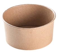 Conserveware Low Profile Kraft Bowls. 26 oz. 5.7 x 2.7 in. Kraft. 50 bowls/pack, 10 packs/case.