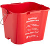 A Picture of product BWK-KP196RD San Jamar KPP196RD 6 Qt. Red Sanitizing Kleen-Pail Pro Bucket
