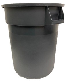 32 Gallon Trash Can Grey