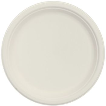 DART® Round Fiber Dinnerware Plates. 9 in. 125 plates/sleeve, 4 sleeves/case.