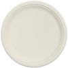 A Picture of product DCC-9PFBR1R DART® Round Fiber Dinnerware Plates. 9 in. 125 plates/sleeve, 4 sleeves/case.