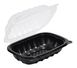 A Picture of product FIS-172RHD ReForm Rectangular Duo Color Hinged Polypropylene Containers. 9 X 6 in. Black and Clear. 100/case.
