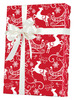 A Picture of product SHM-3160 Gift Wrap on Cutter Box Roll. 50#. 24 in X 100 ft. Sleigh Ride. ** Freight Charges will apply **