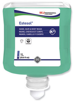 SC Johnson Professional® Estesol Hand, Hair and Body Cleaner Manual Cartridge, Rainforest Scent, 1 L Cartridge Refill, 6/Carton