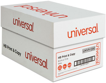 Universal® Multipurpose Paper 96 Bright, 20 lb Bond Weight, 8.5 x 11, White, 500 Sheets/Ream, 10 Reams/Carton