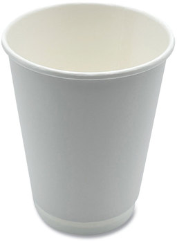 Boardwalk® Paper Hot Cups, Double-Walled. 12 oz. White. 500/carton.
