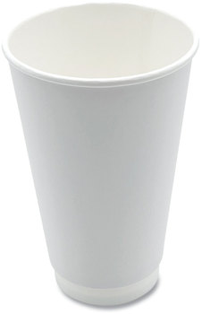 Boardwalk® Paper Hot Cups, Double-Walled. 16 oz. White. 500/carton.