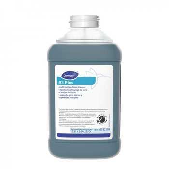 R3 Plus Multi-Surface/Glass Cleaner. 2.5 L. Blue. 2 JFill bottles/case.