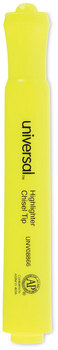 Universal™ Desk Highlighters Highlighter Value Pack, Fluorescent Yellow Ink, Chisel Tip, Barrel, 36/Pack