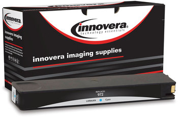 Innovera® L0R86AN, L0R89AN, F6T80AN, L0R92AN Ink Remanufactured Cyan Replacement for 972 (L0R86AN), 3,000 Page-Yield