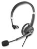 A Picture of product IVR-70001 Innovera® USB Wired Single Ear Headset With Microphone IVR70001 Monaural Over The Head Black/Silver