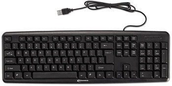 Innovera® Slimline Keyboard USB, Black
