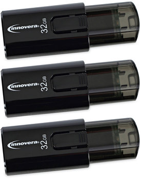 Innovera® USB 3.0 Flash Drives. 32 GB. 3/pack.