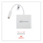 A Picture of product IVR-50000 Innovera® USB Type-C HDMI Multiport Adapter HDMI/USB-C/USB 3.0, 0.65 ft, White