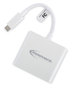 A Picture of product IVR-50000 Innovera® USB Type-C HDMI Multiport Adapter HDMI/USB-C/USB 3.0, 0.65 ft, White