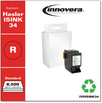 Innovera® ISINK34 Postage Meter Ink Remanufactured Red Replacement for 8,500 Page-Yield