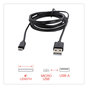 A Picture of product IVR-30008 Innovera® USB to Micro Cable 6 ft, Black