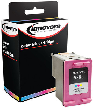 Innovera® 3YM57AN, 3YM58AN Ink Remanufactured Tri-Color Replacement for 67XL (3YM58AN), 200 Page-Yield