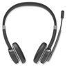 A Picture of product IVR-70003 Innovera® Bluetooth® Wireless Dual Ear Headset With Microphone IVR70003 Binaural Over The Head Black/Silver