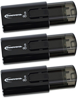 Innovera® USB 3.0 Flash Drives. 8 GB. 3/pack.